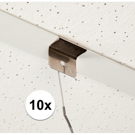 10x stuks systeem plafond ophang clip