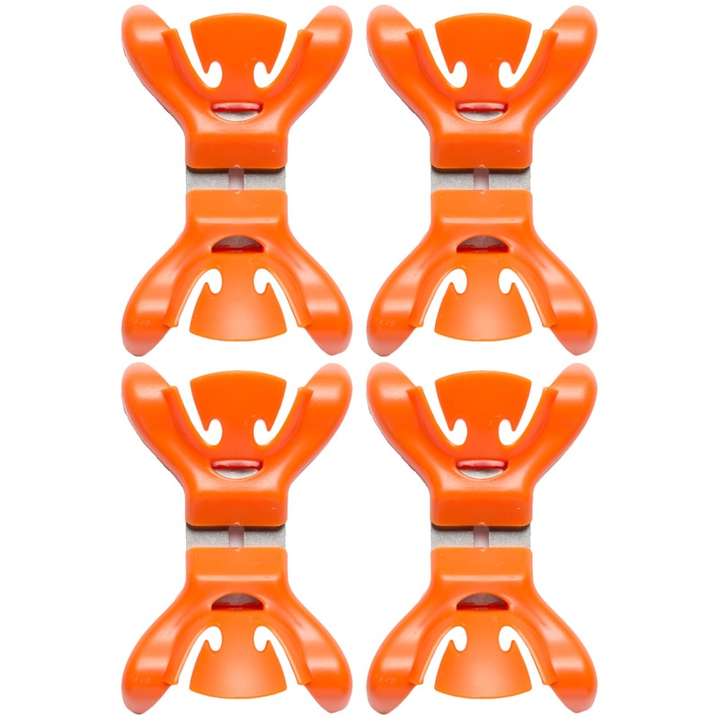 12x Slingers-decoratie ophangen slingerklemmen oranje