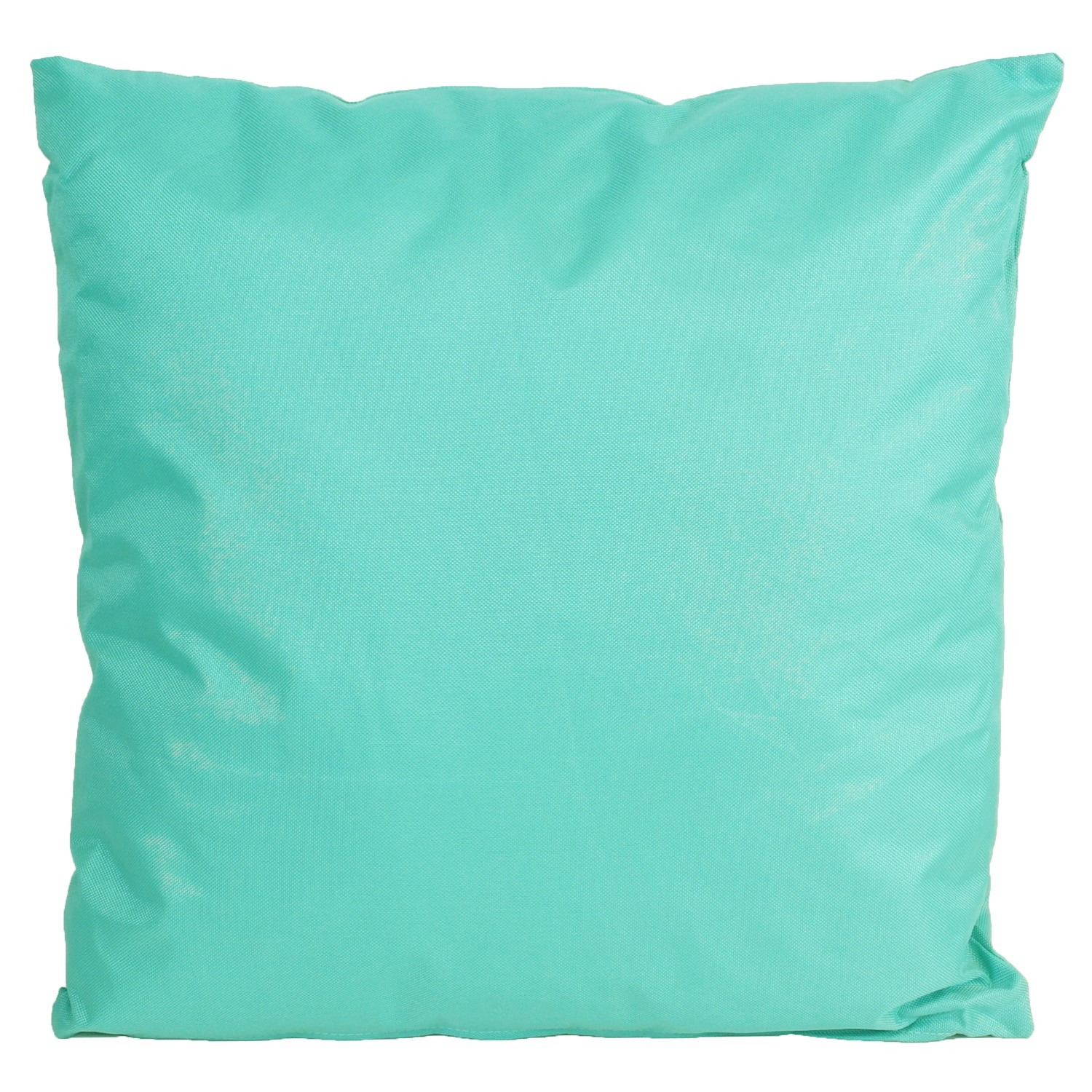 1x Bank-Sier kussens voor binnen en buiten in de kleur aqua blauw 45 x 45 cm