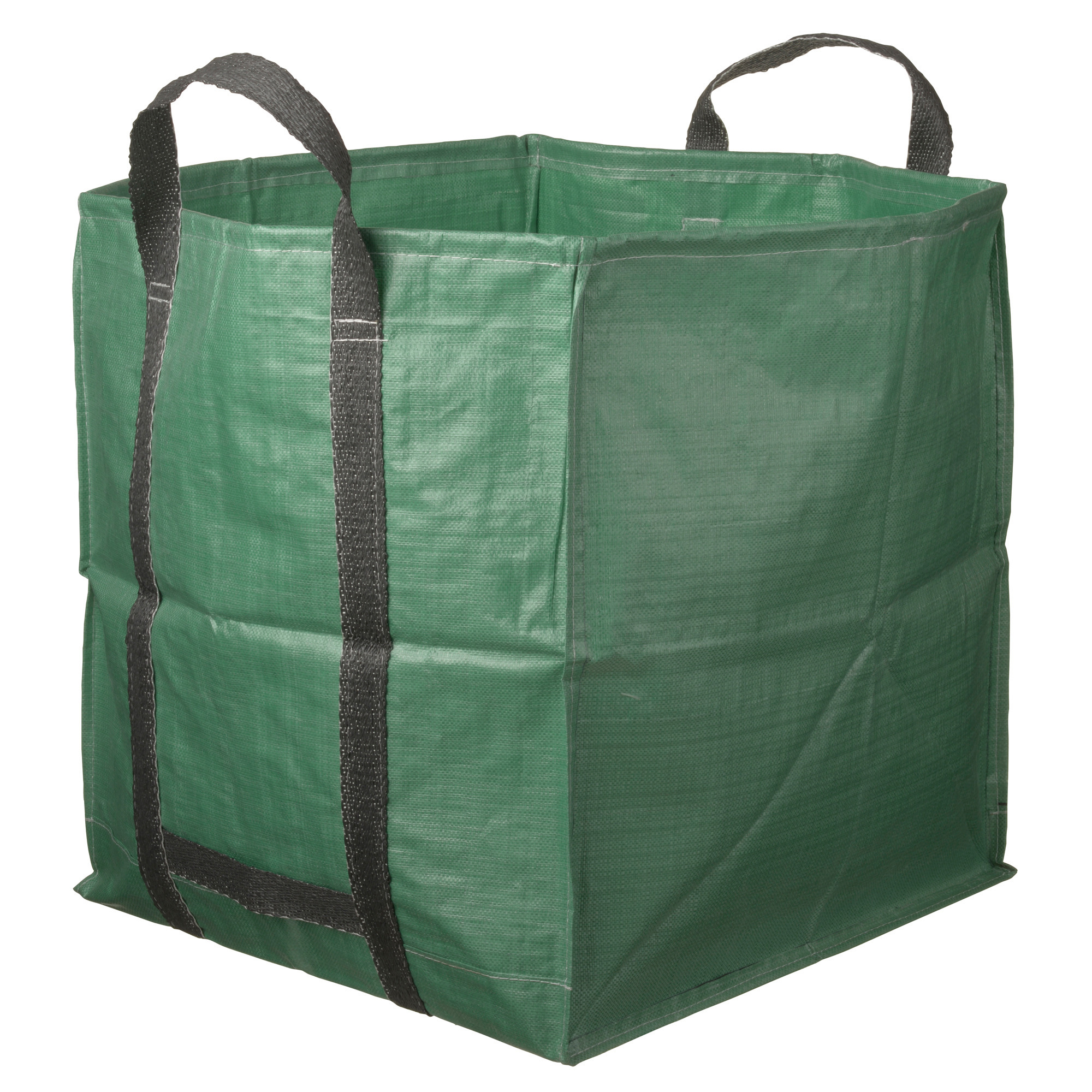 1x Groene vierkante tuinafvalzakken opvouwbaar 148 liter