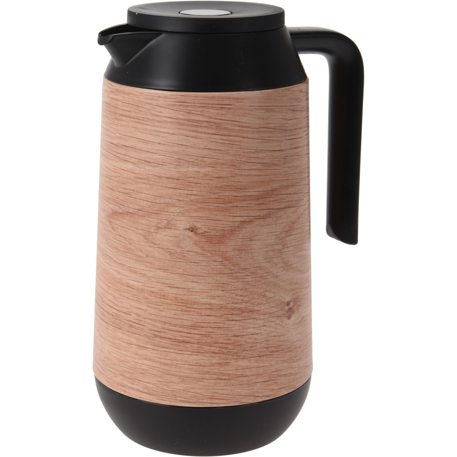 1x Koffie-thee thermoskan houtlook 1000 ml