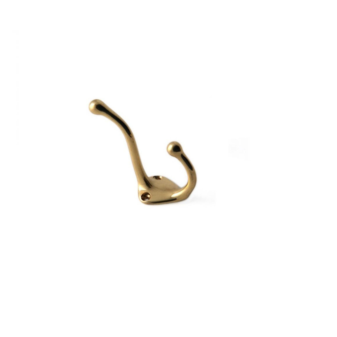 1x Luxe kapstokhaken-jashaken-kapstokhaakjes messing goudkleurig enkele haak 7,5 x 3,2 cm