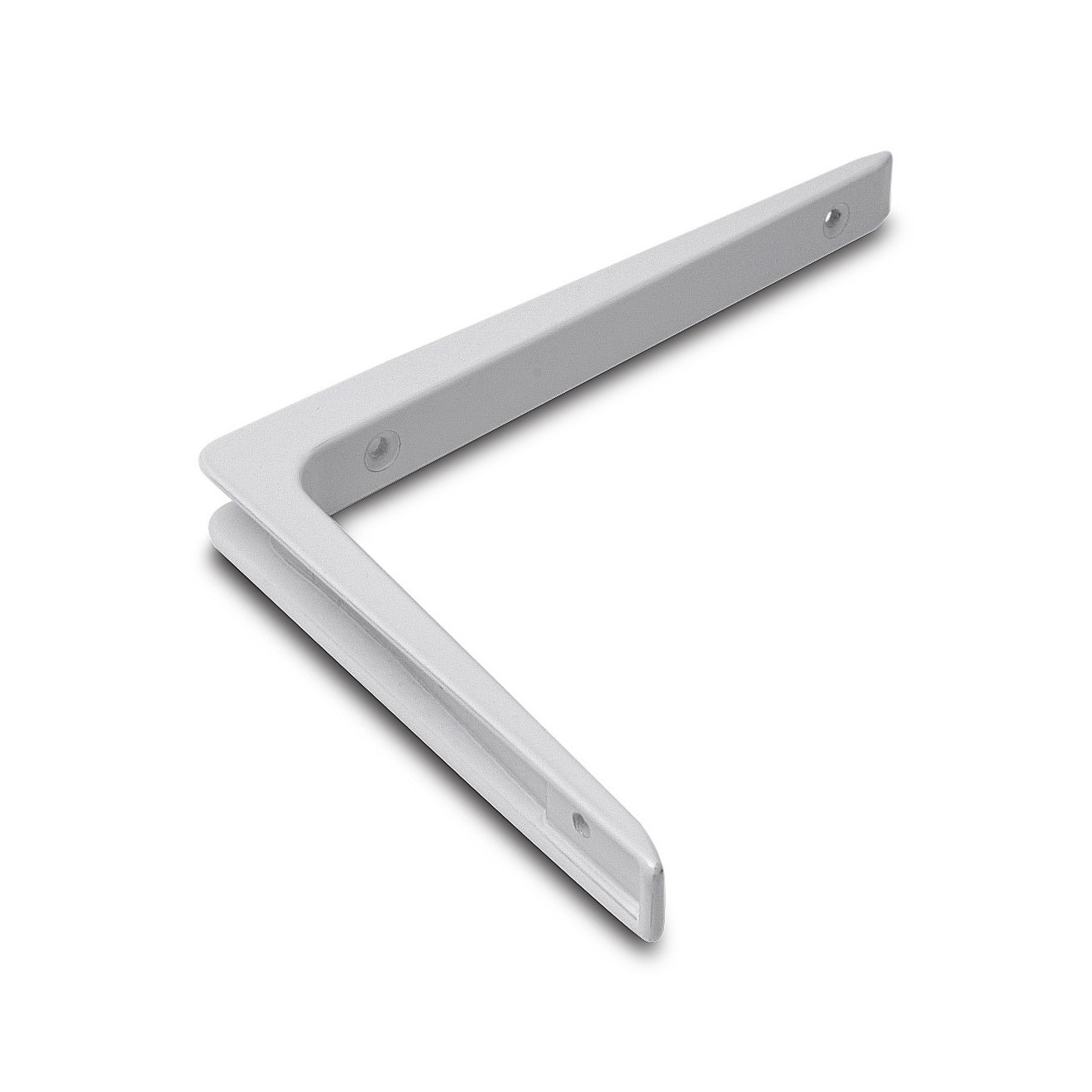 1x stuks plankdrager-plankdragers wit gelakt aluminium 15 x 20 cm