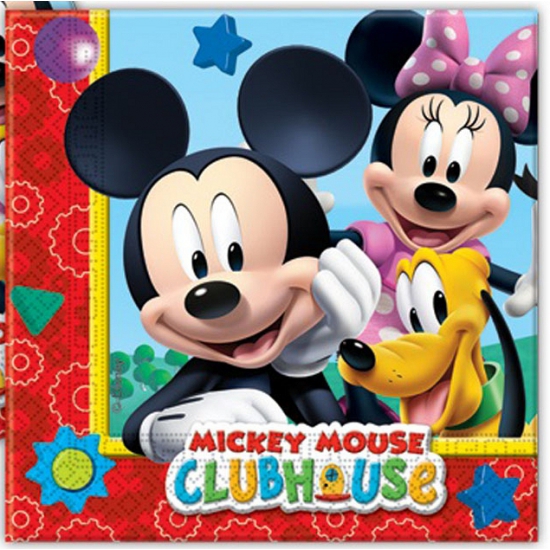 20x Mickey Mouse themafeest servetten 33 x 33 cm papier