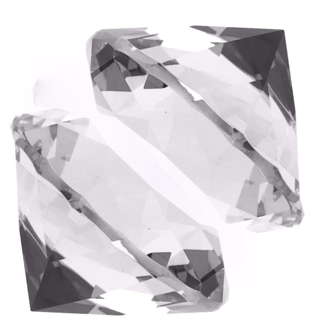 vergeven reparatie Aan 2x stuks transparante nep diamant 8 cm van glas | Surprise winkel