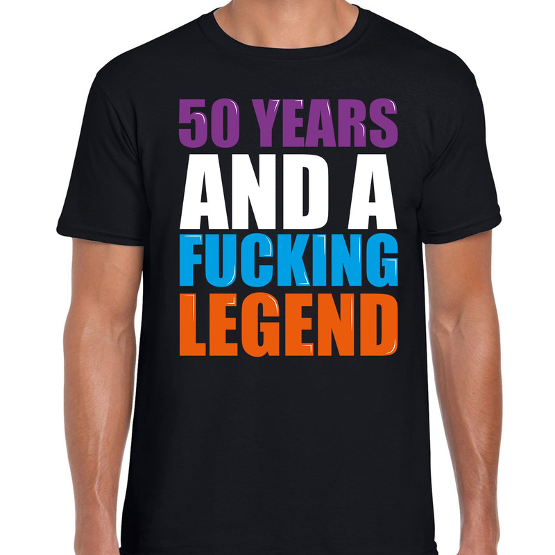 50 year legend-50 jaar legende cadeau t-shirt zwart heren