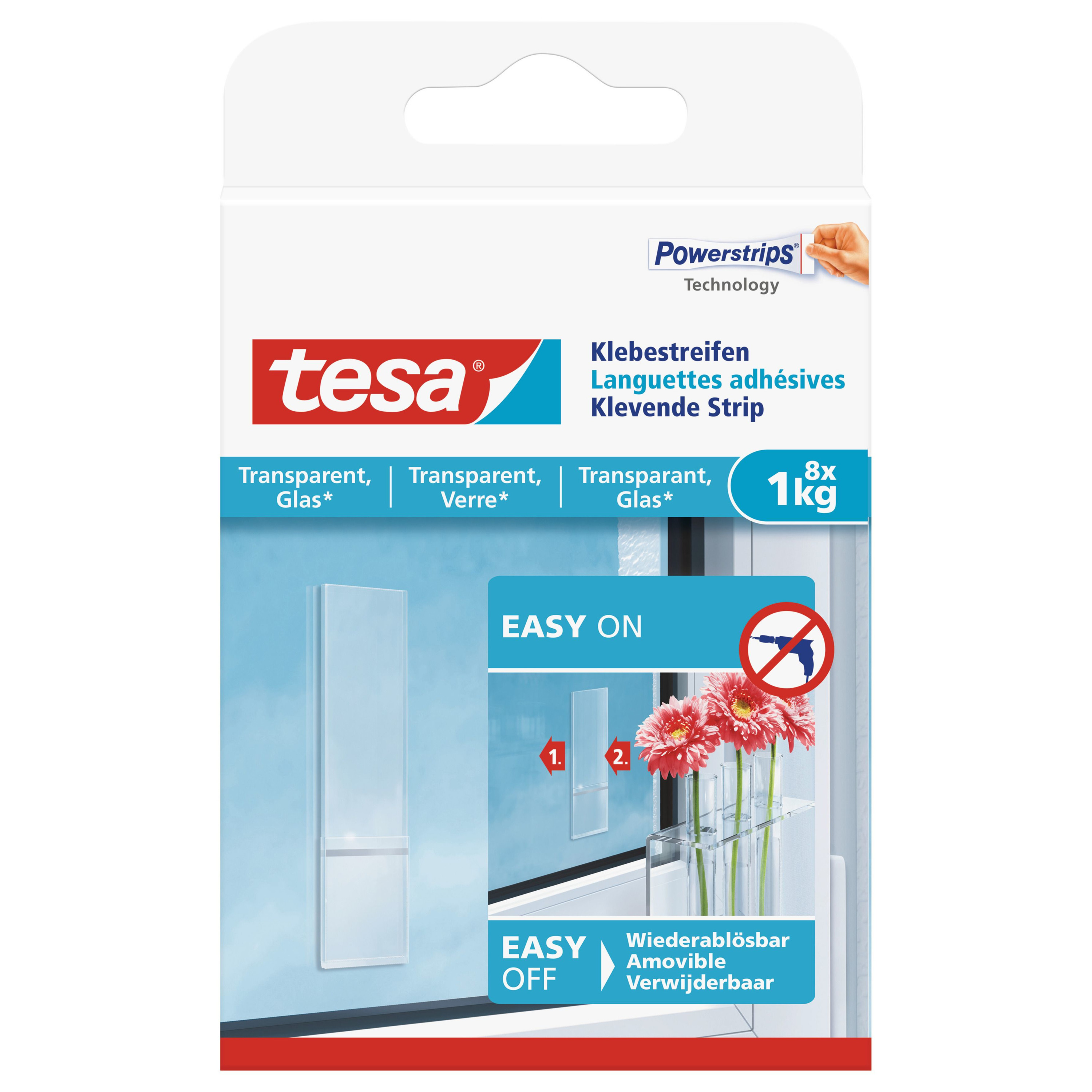 8x Tesa Powerstrips voor spiegels-ruiten klusbenodigdheden