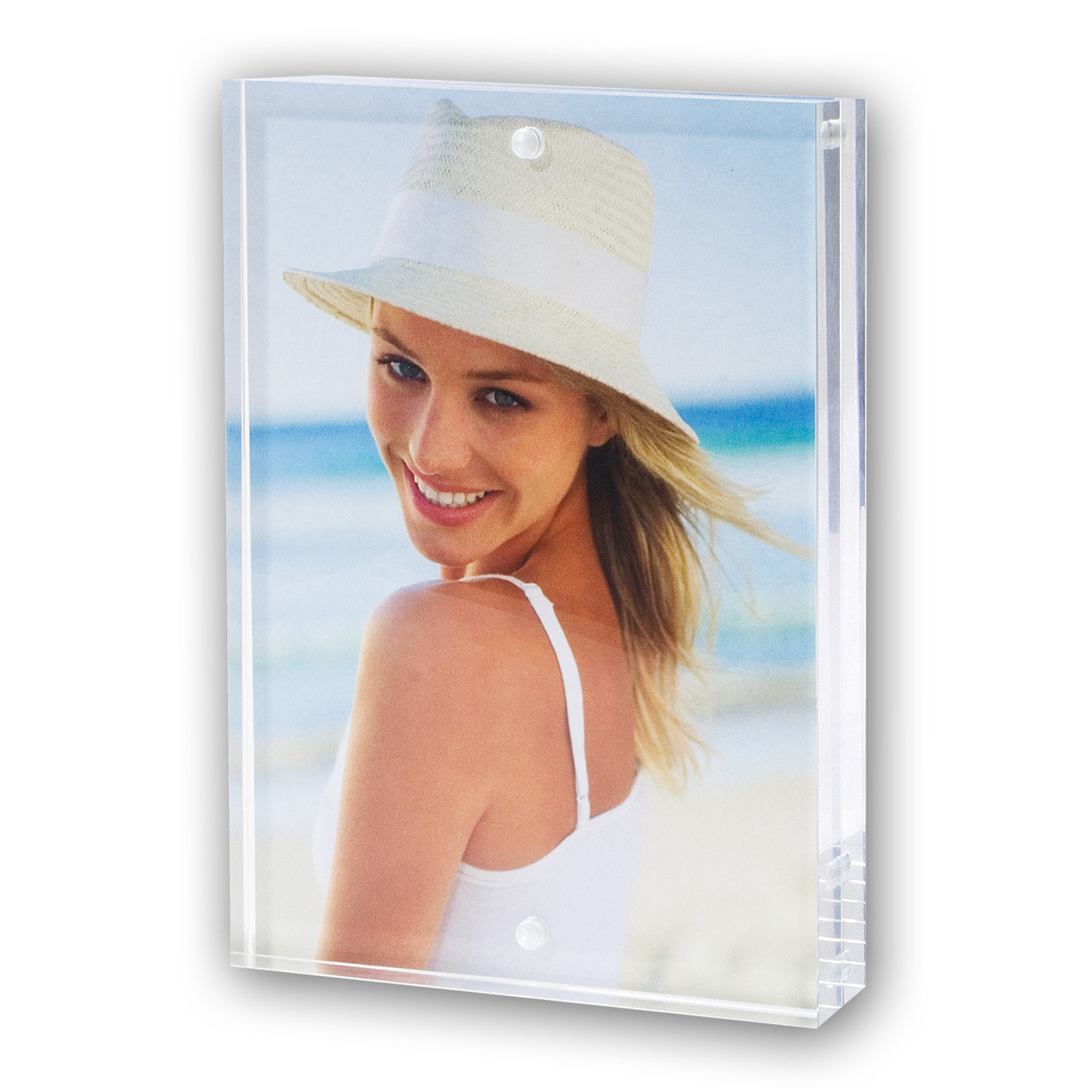 Acryl fotolijst transparant met magnetisch frame geschikt voor een foto van 10 x 15 cm