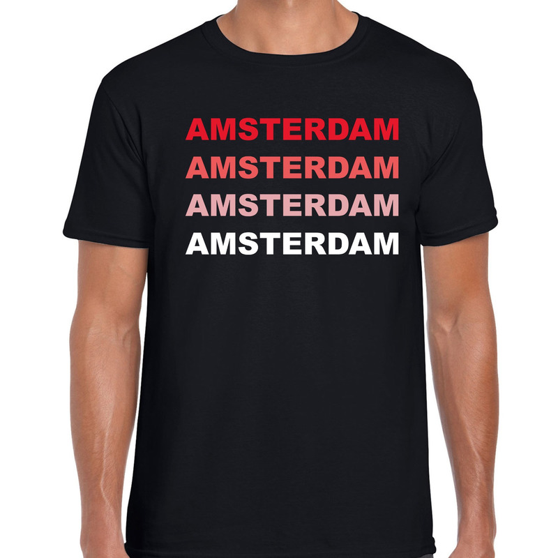 Amsterdam-Holland t-shirt zwart voor heren