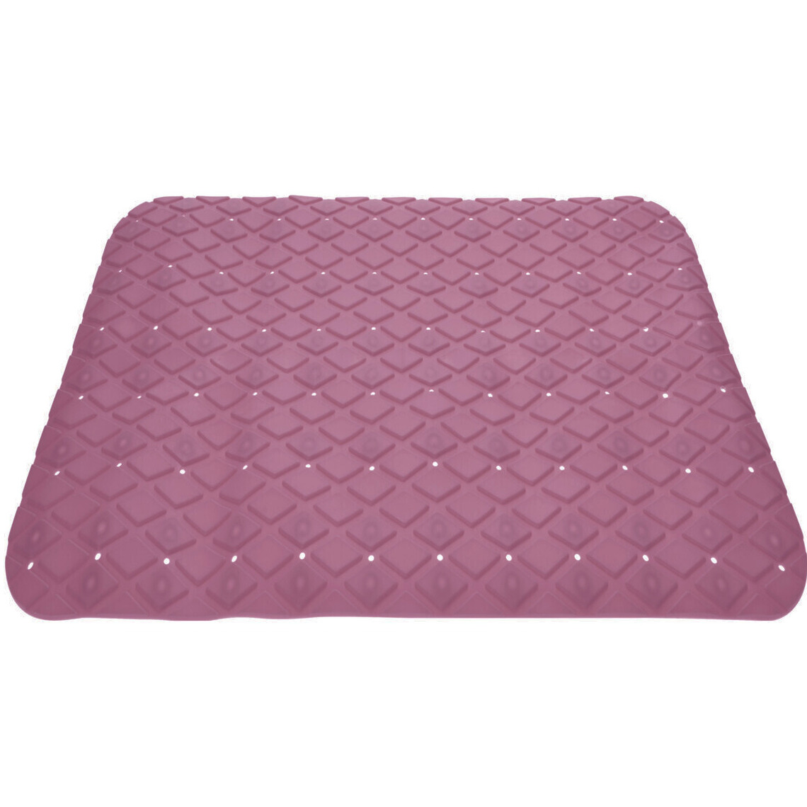 Anti-slip badmat oud roze 55 x 55 cm vierkant