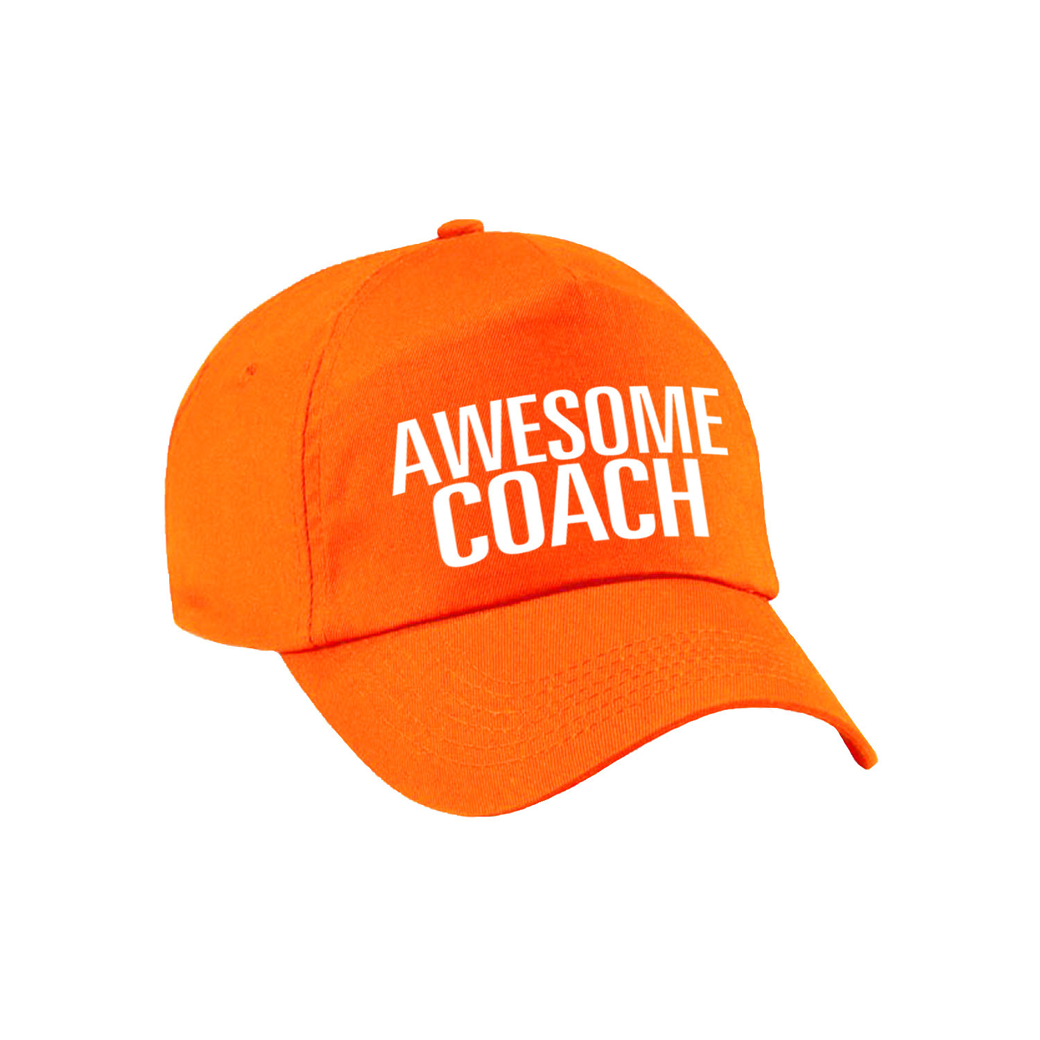 Awesome coach pet-cap oranje voor dames en heren