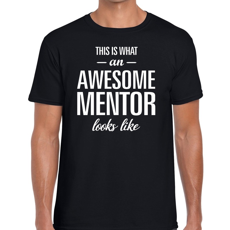 Awesome mentor cadeau t-shirt zwart voor heren