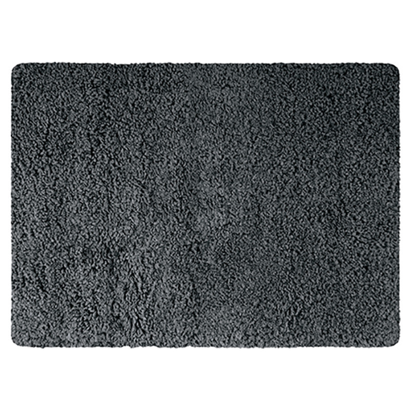 Badkamerkleedje-badmat tapijt voor op de vloer donkergrijs 50 x 70 cm langharig