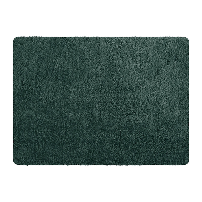 Badkamerkleedje-badmat tapijt voor op de vloer donkergroen 50 x 70 cm langharig