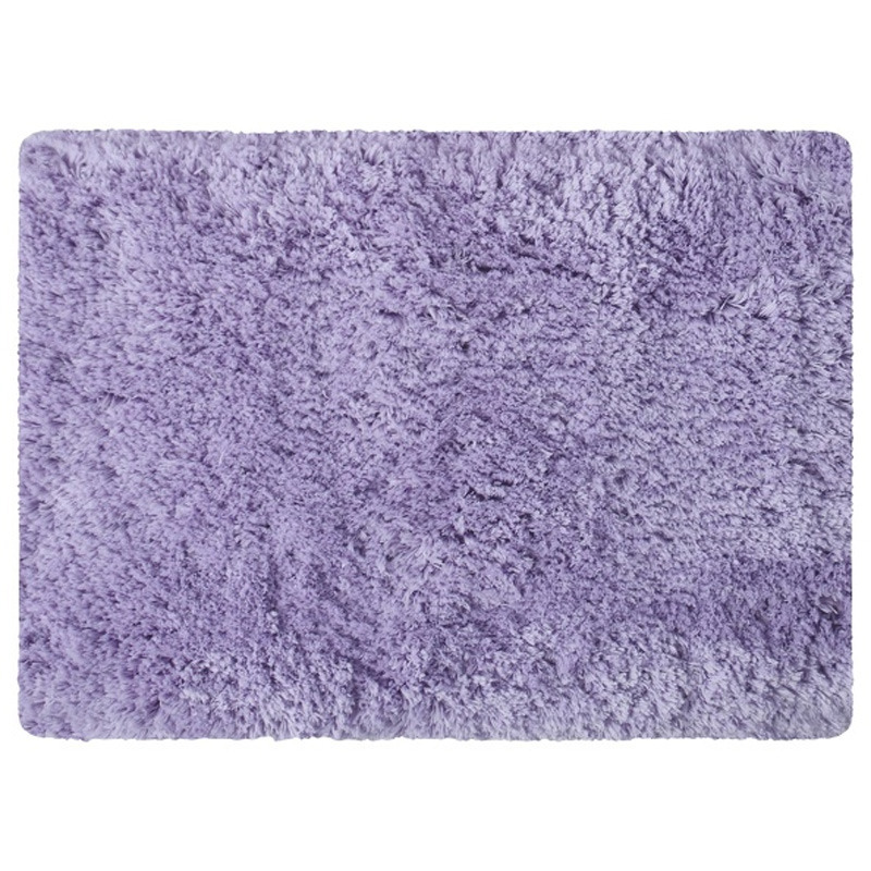 Badkamerkleedje-badmat tapijt voor op de vloer lila paars 50 x 70 cm langharig