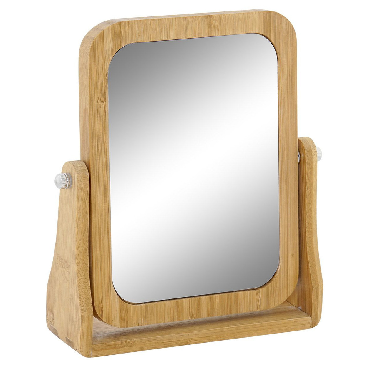 Badkamerspiegel - make-up spiegel bamboe hout 22 x 6 x 22