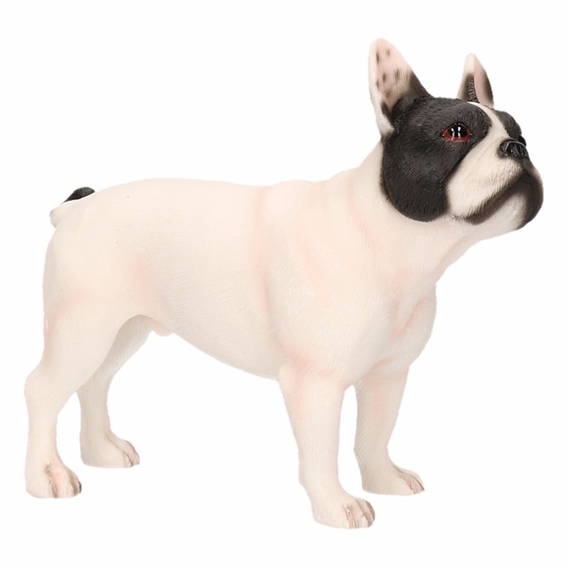 Beeldje witte Franse Bulldog hond 11 cm