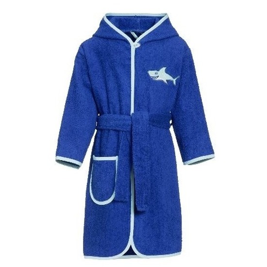 Blauwe badjas-ochtendjas haai borduursel voor kinderen
