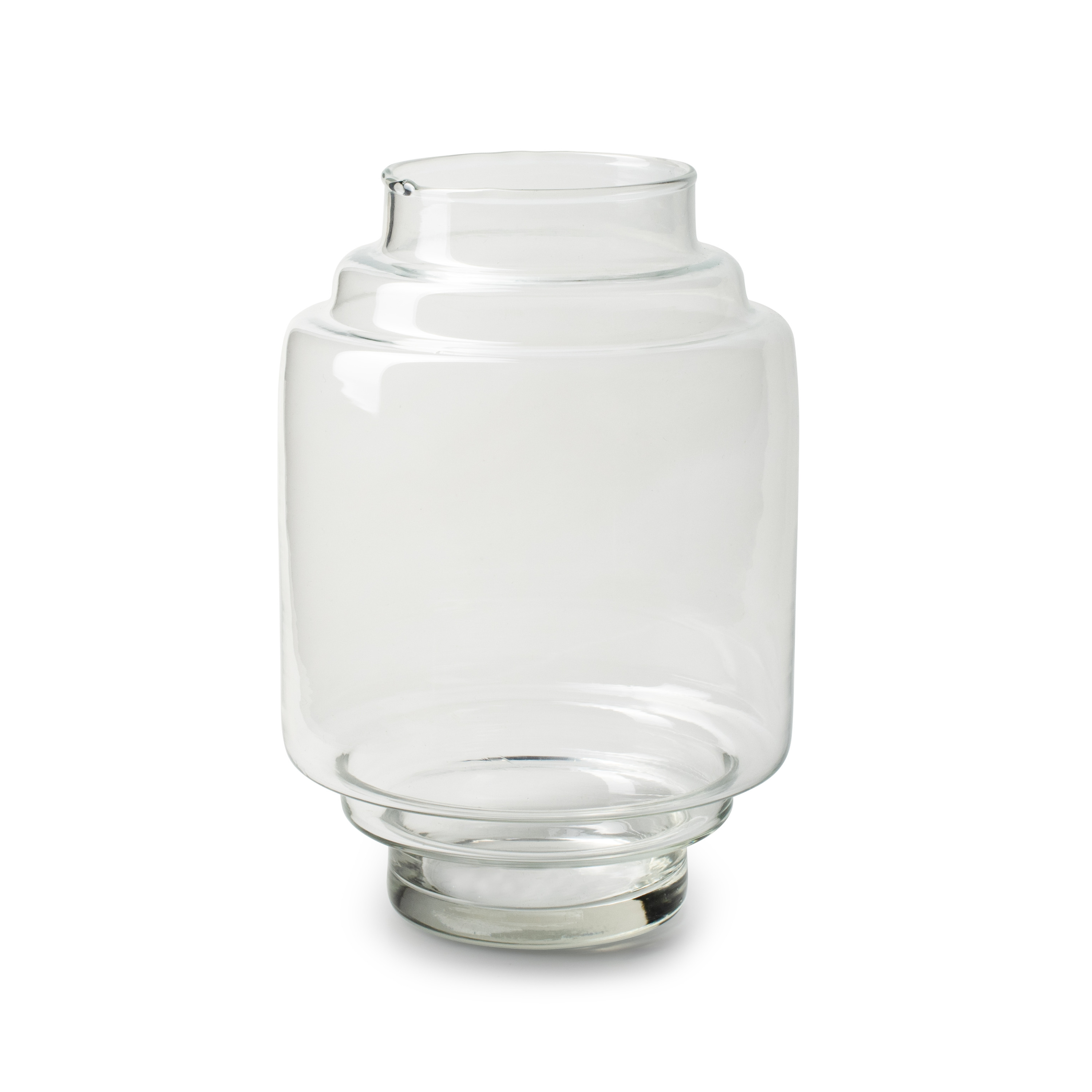 Bloemenvaas Lotus helder transparant glas glas D17xH25 cm - trap vaas