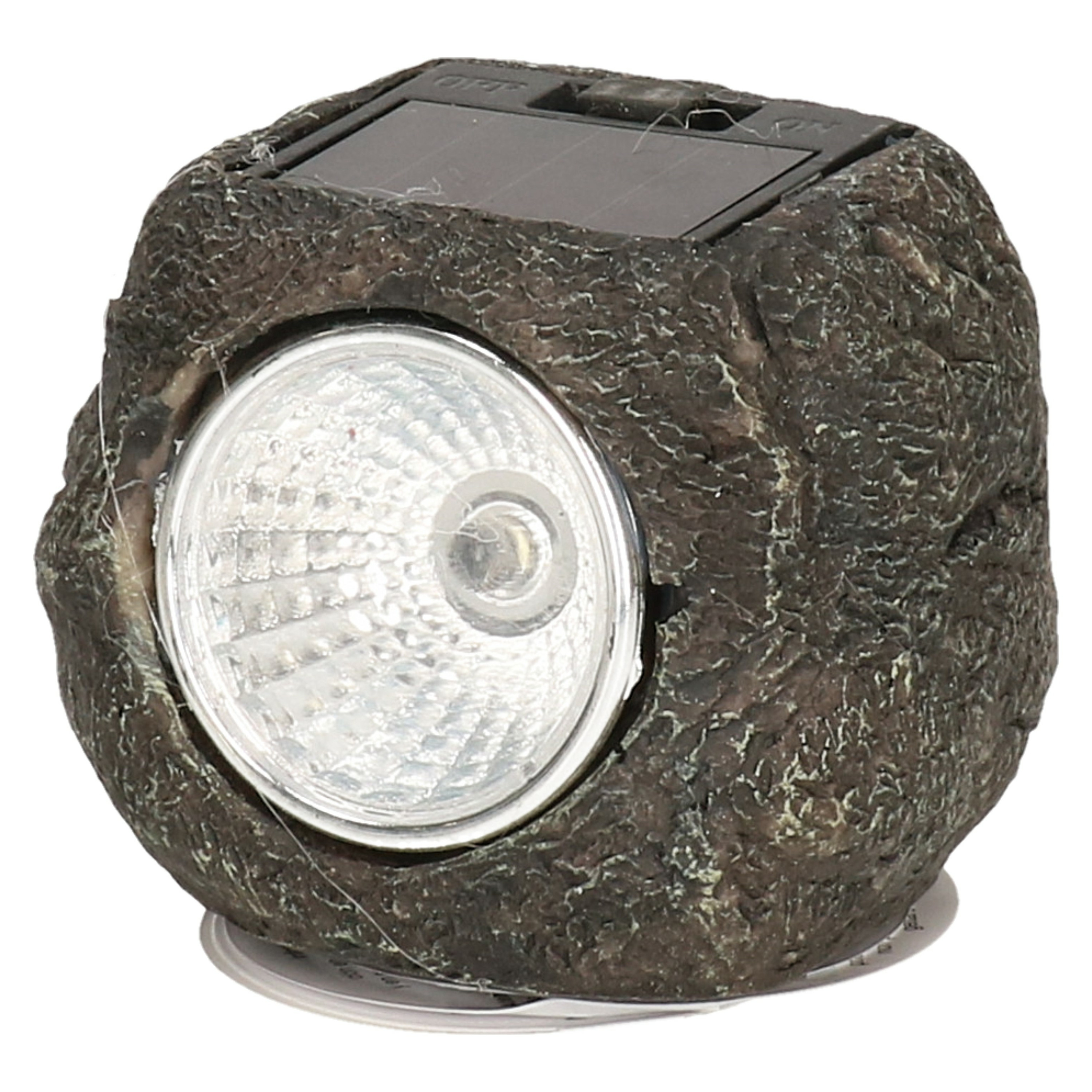 Buiten lamp-spot solar verlichting steen vorm LED 13 x 9 cm