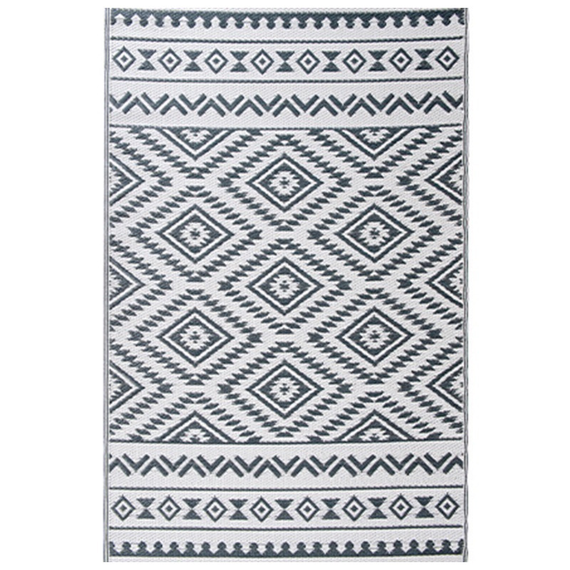 Buitenkleed buiten tapijt grondzeil camping grijs-wit 118 x 180 cm
