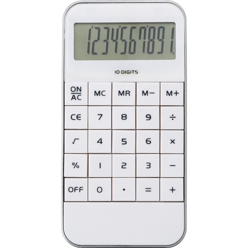 Bot zweer Kind Bureau rekenmachine wit 12 cm | Surprise winkel