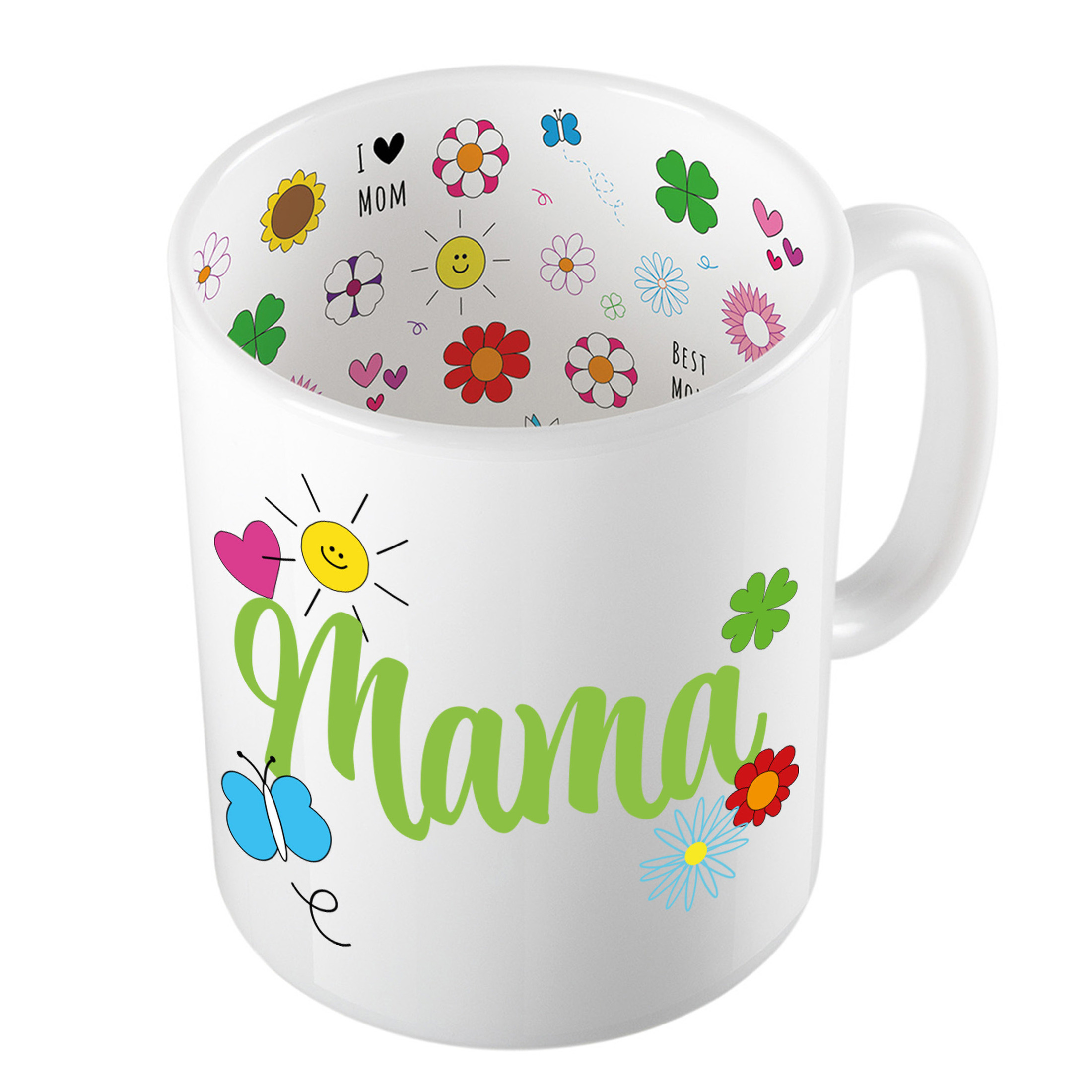 Cadeau koffie-thee mok voor mama groen mama is de beste keramiek 300 ml Moederdag