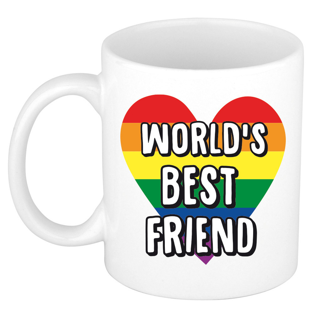 Cadeau koffiemok voor beste vriend of vriendin Worlds Best Friend 300 ml
