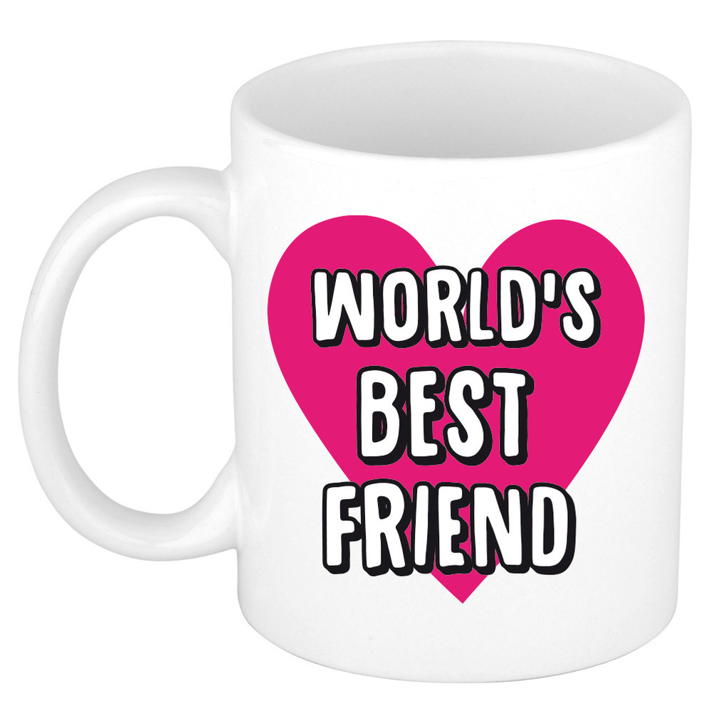 Cadeau koffiemok voor beste vriendin Worlds Best Friend 300 ml