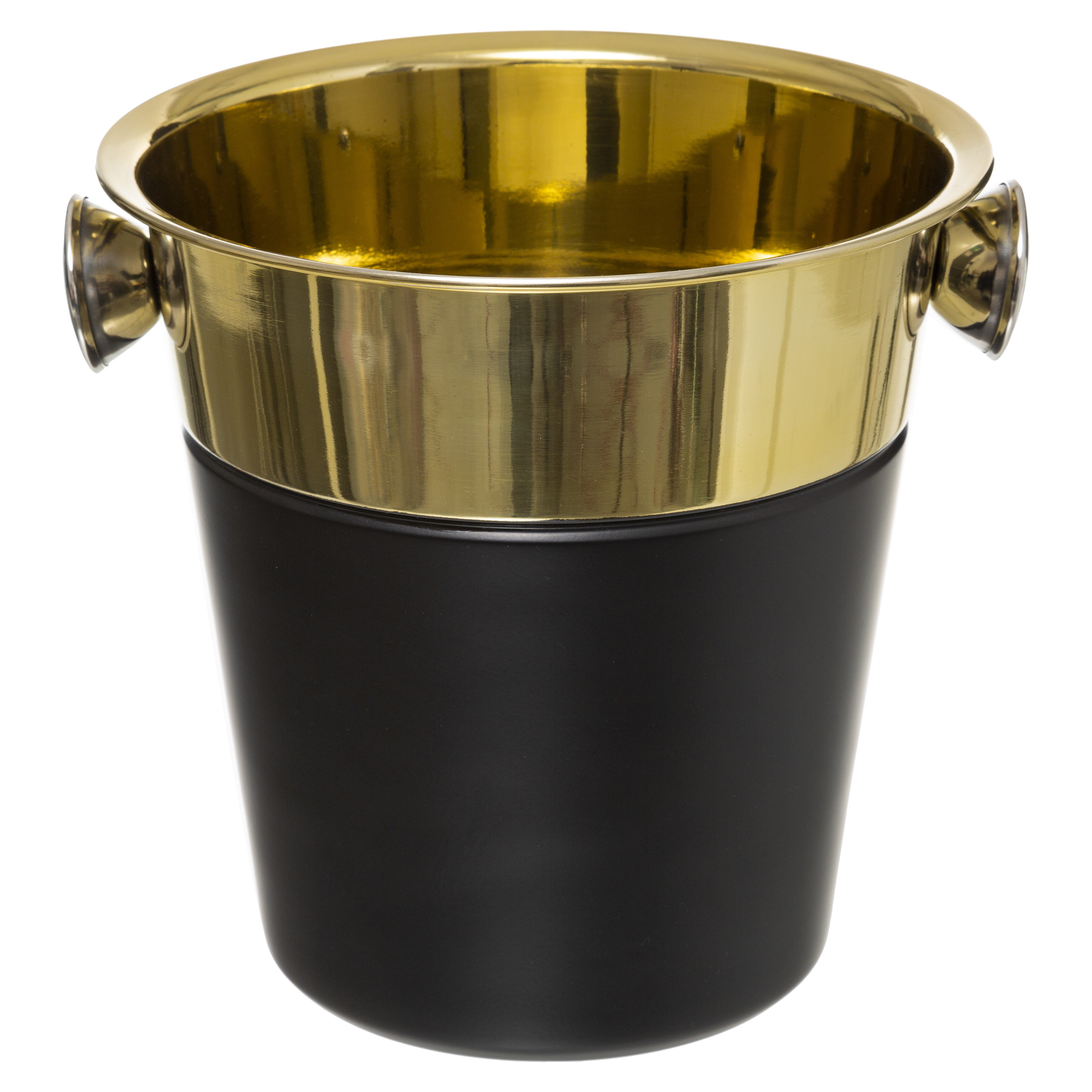 Champagnekoeler-ijsemmer zwart-goud 3 liter