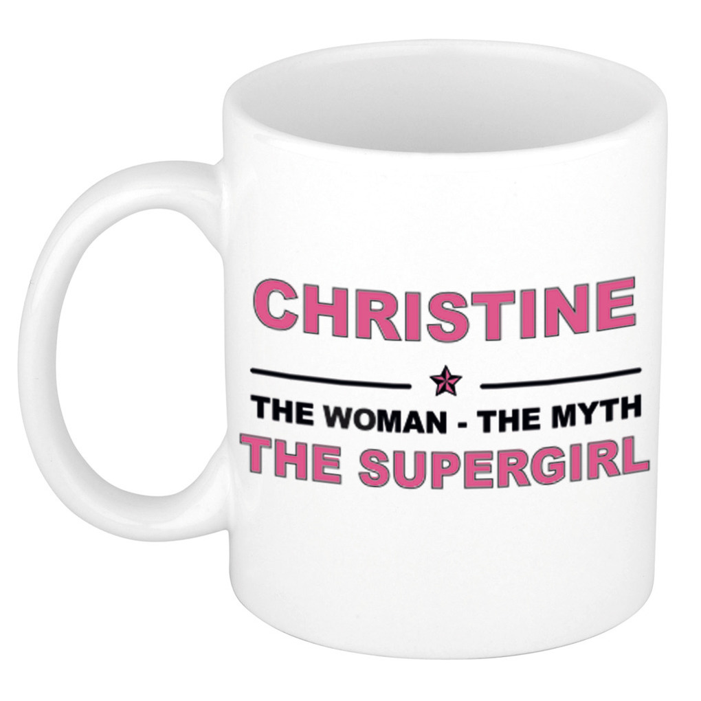 Christine The woman, The myth the supergirl cadeau koffie mok-thee beker 300 ml