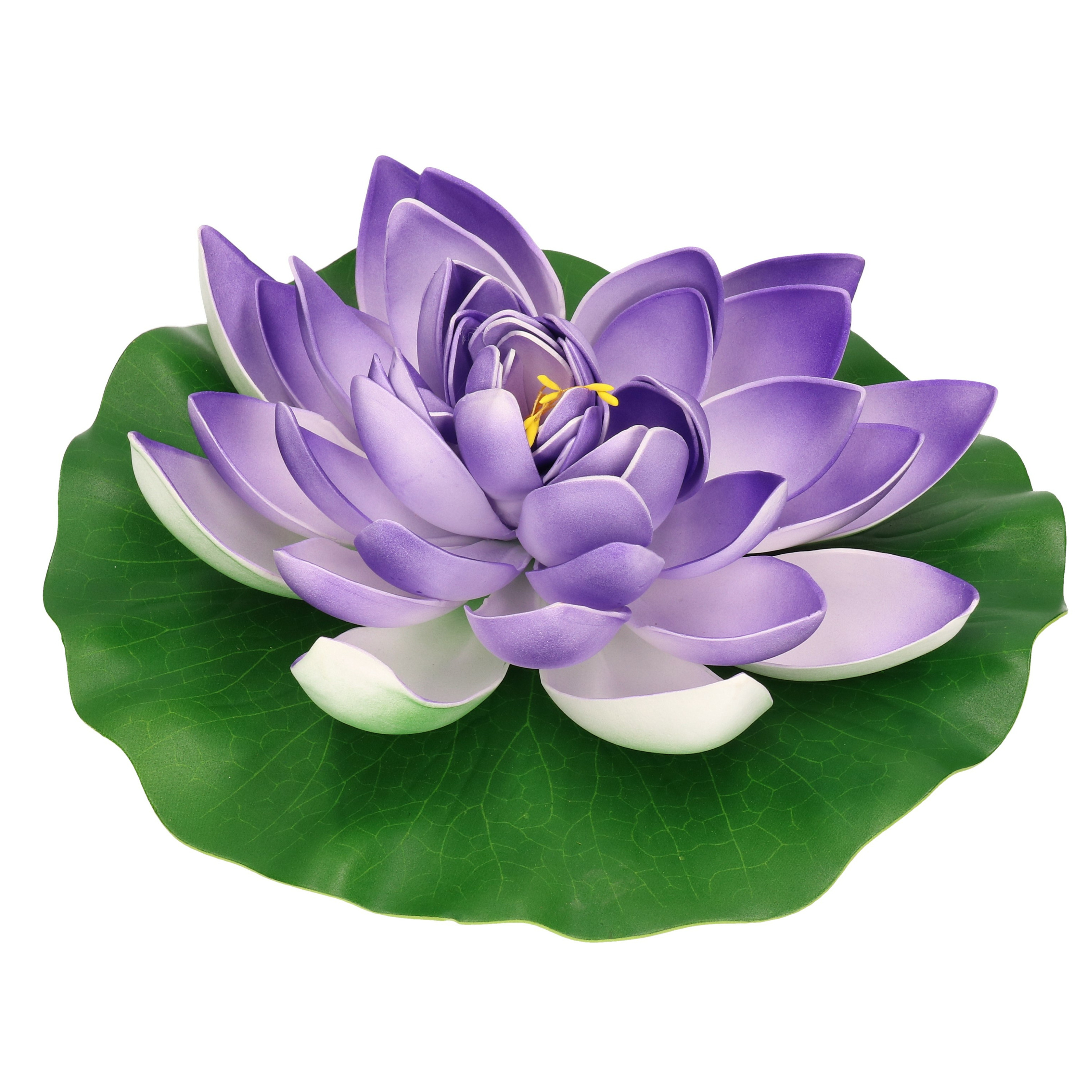 Decoratie waterlelie drijvend 1x lila paars kunststof 26 cm
