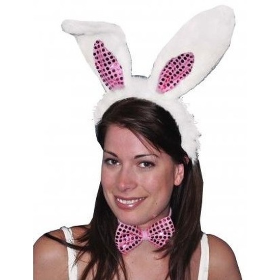 Diadeem konijn-haas verkleedset oren voor volwassenen