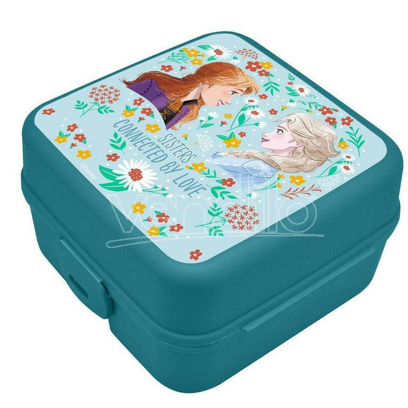 Disney Frozen broodtrommel-lunchbox voor kinderen blauw kunststof 14 x 8 cm