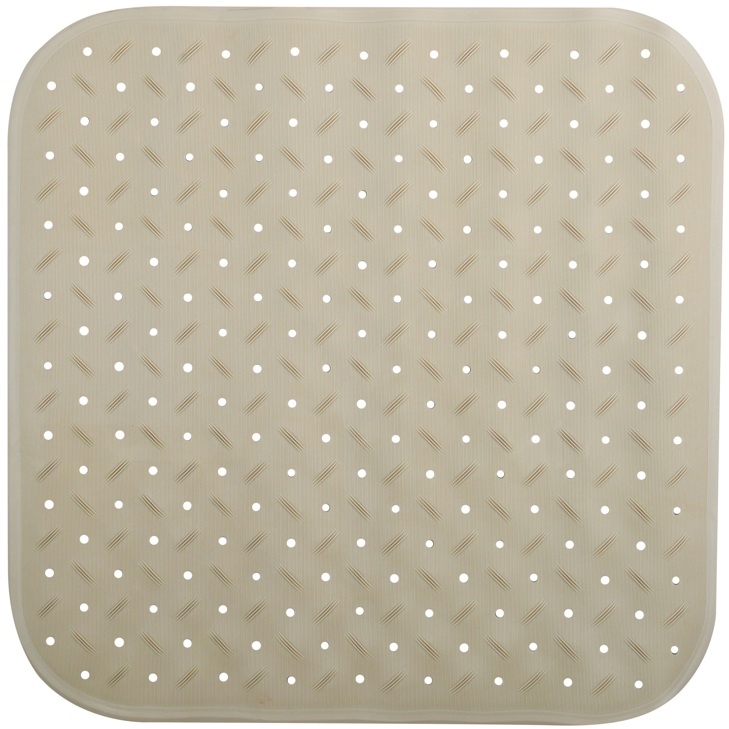 Douche-bad anti-slip mat badkamer rubber beige 54 x 54 cm vierkant