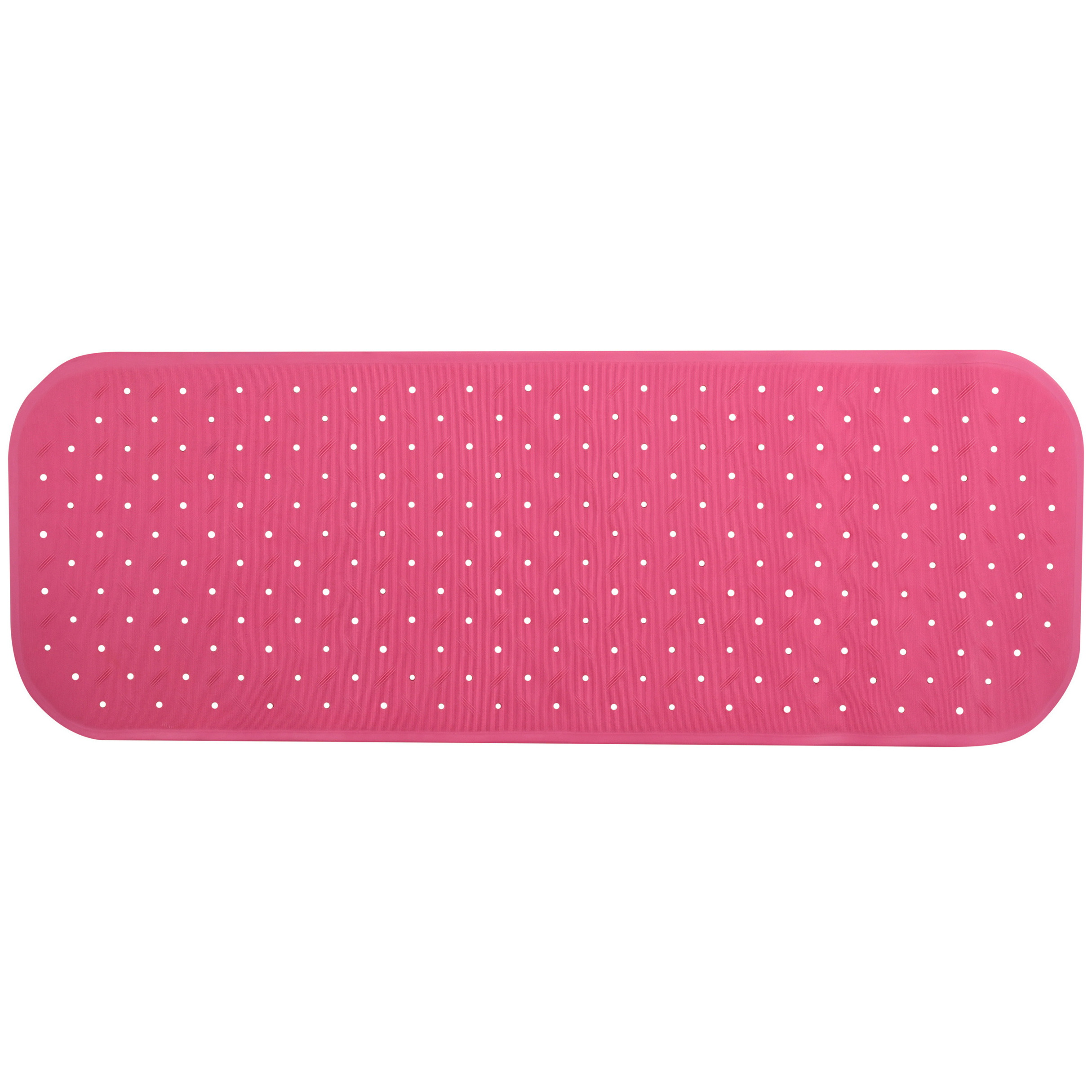 Douche-bad anti-slip mat badkamer rubber roze 36 x 97 cm rechthoek XXL-size