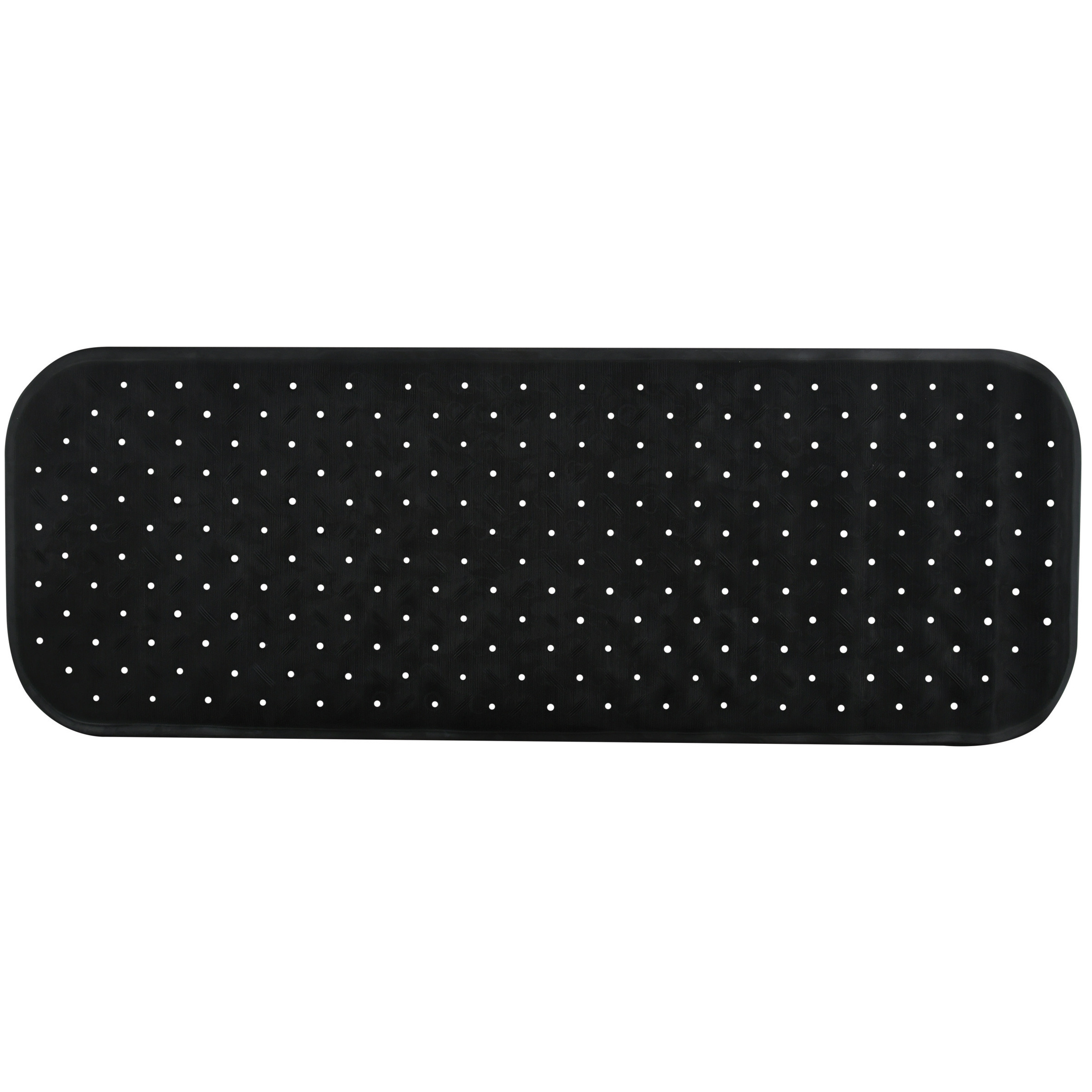 Douche-bad anti-slip mat badkamer rubber zwart 36 x 97 cm rechthoek XXL-size