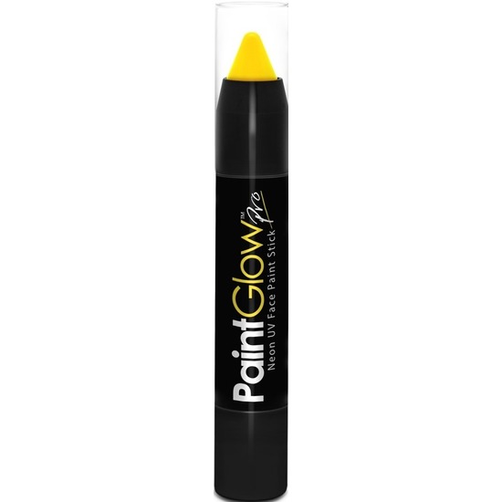 Face paint stick neon geel UV-blacklight 3,5 gram schmink-make-up stift-potlood