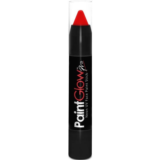 Face paint stick neon rood UV-blacklight 3,5 gram schmink-make-up stift-potlood