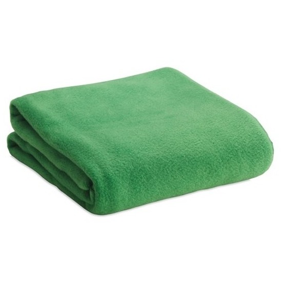 Fleece deken-plaid groen 120 x 150 cm