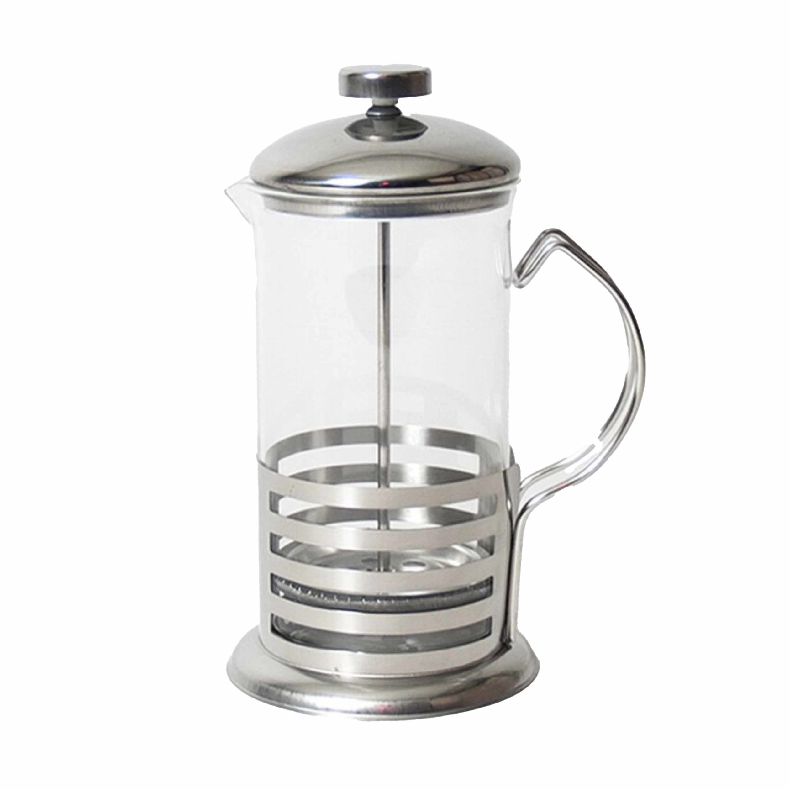 French press koffie-thee maker-cafetiere glas-RVS 350 ml