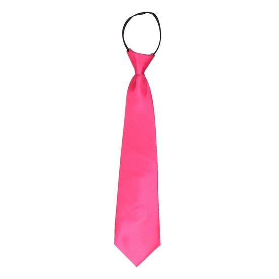 Fuchsia roze stropdas 40 cm verkleedaccessoire voor dames-heren
