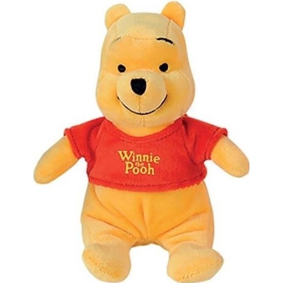 Gele Disney Winnie de Poeh beer knuffel 19 cm speelgoed