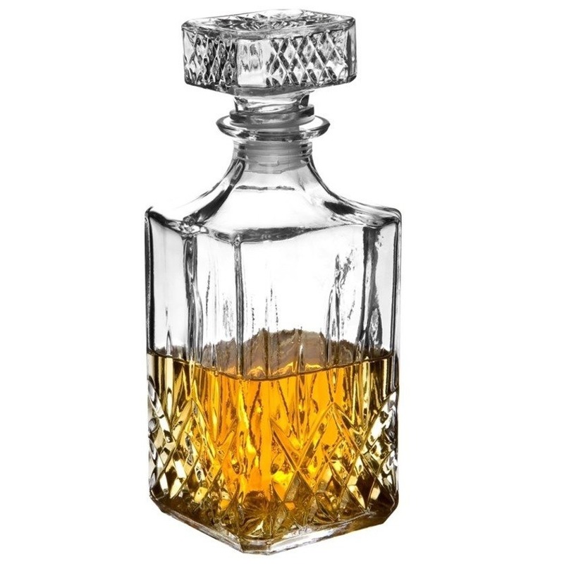 Glazen whisky-water karaf 800 ml-9 x 23,5 cm kristal