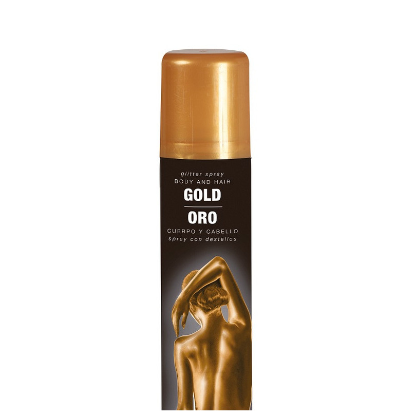 Gouden bodypaint spray-body- en haarspray