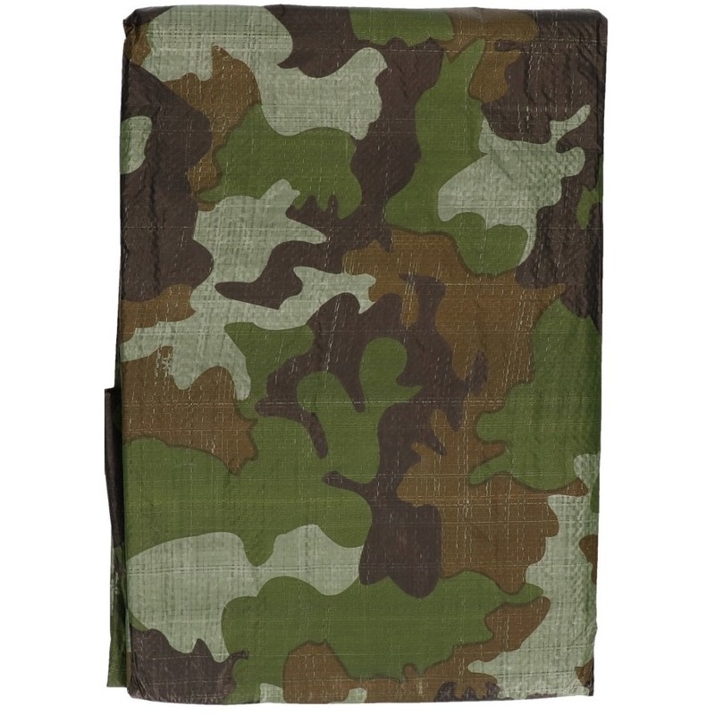 Groen camouflage afdekzeil-dekzeil 2 x 3 meter
