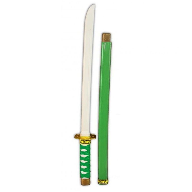 Groen plastic ninja- samurai zwaard 60 cm