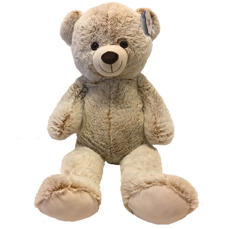 Grote pluche beige beer-beren knuffel 100 cm speelgoed
