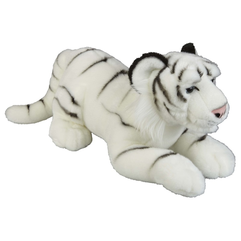 Grote pluche witte tijger knuffel 50 cm speelgoed
