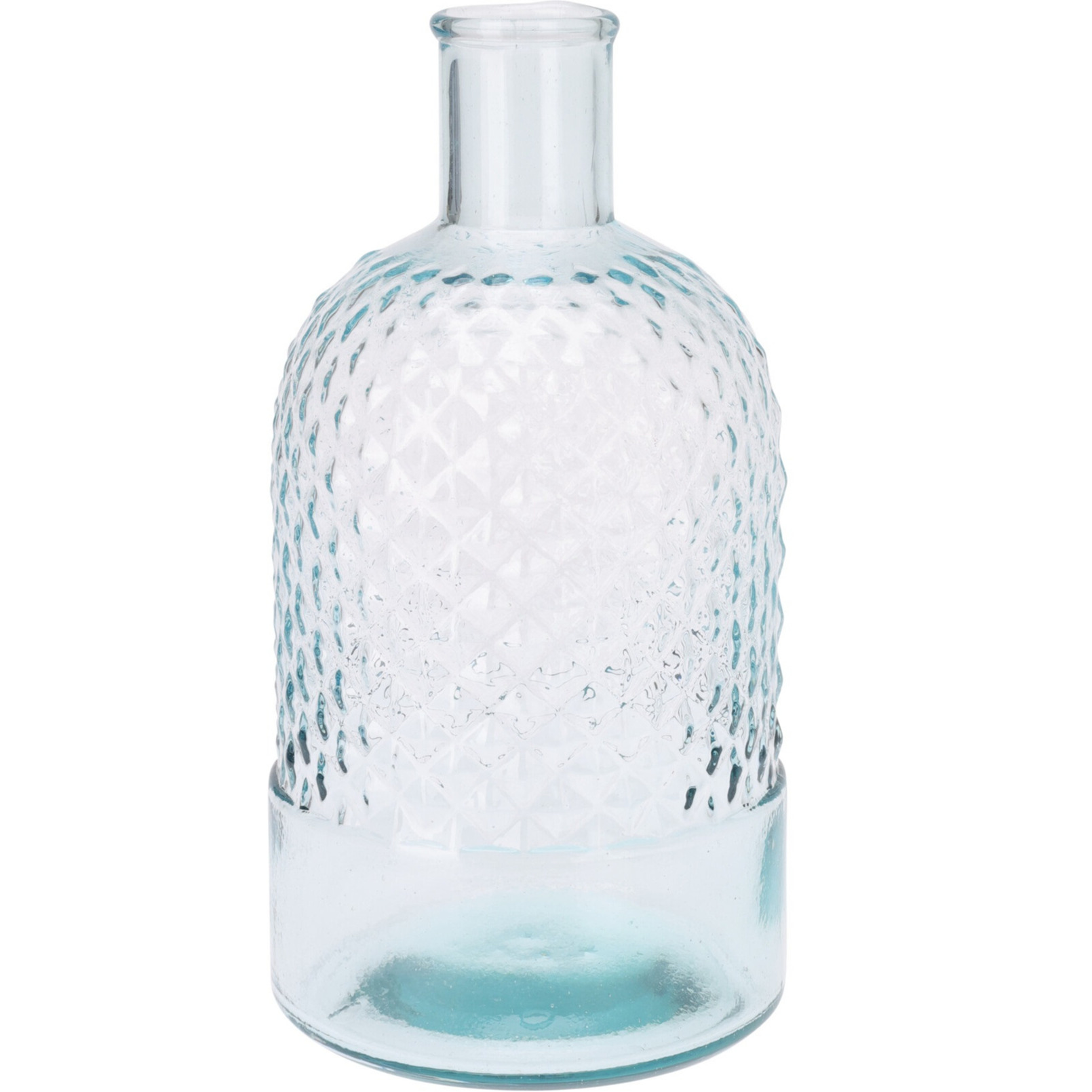 H&S Collection Bloemenvaas Salerno Gerecycled glas transparant D12 x H23 cm